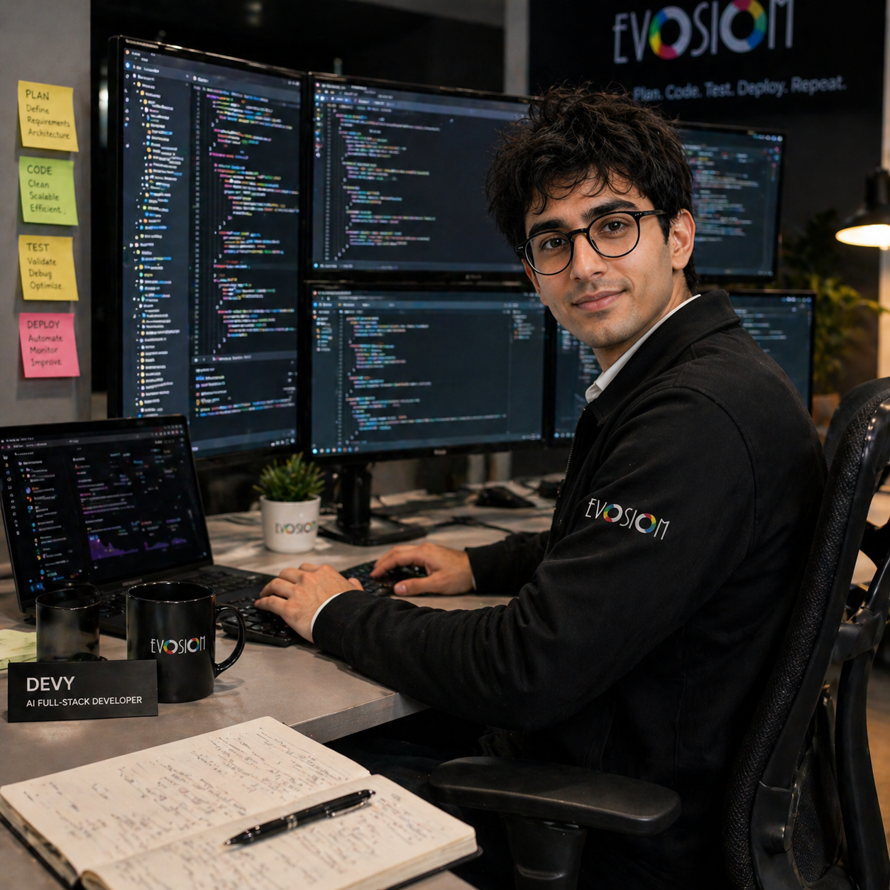 Evosion | DEVY — AI Full-Stack Developer DEVY · the developer who actually ships