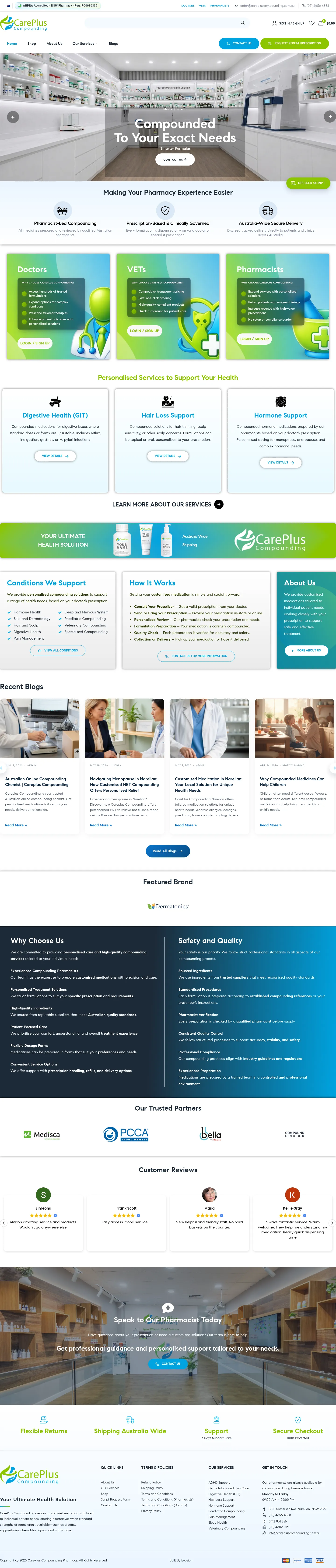 Careplus Compounding website