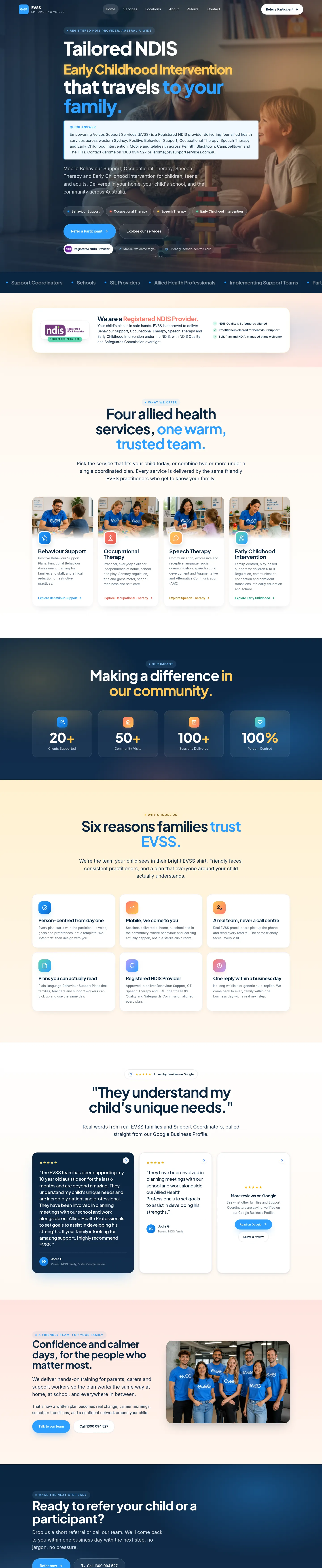 EV Support Services website