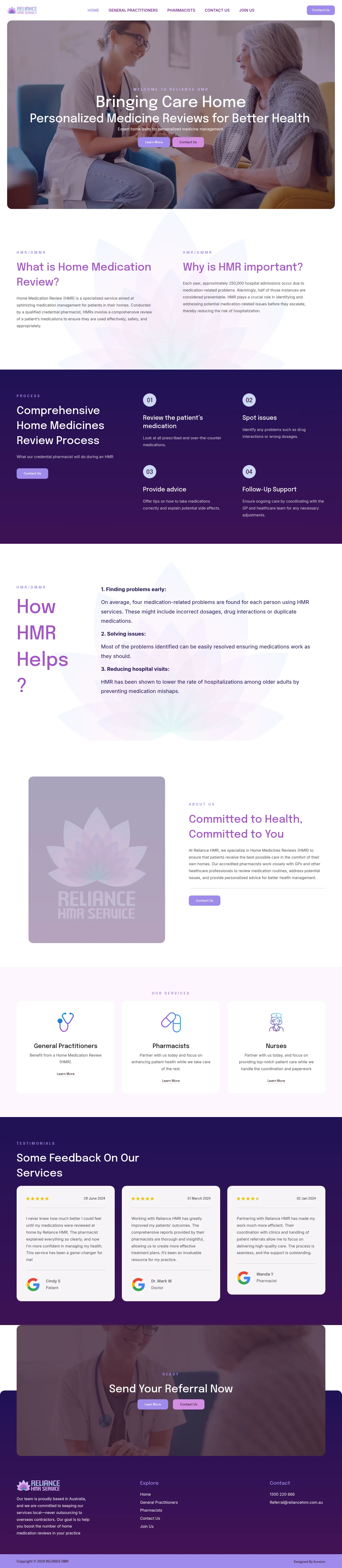 Reliance HMR website