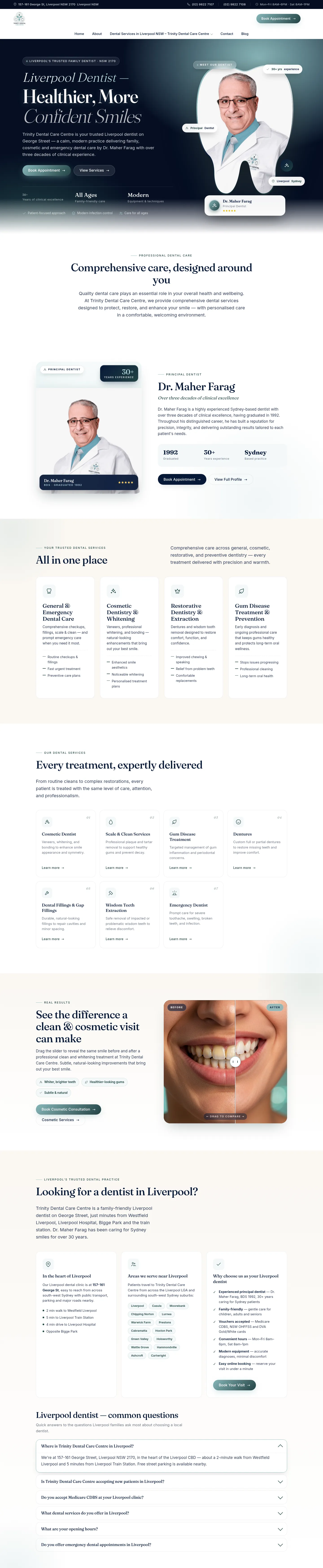 Trinity Dental Care Centre website